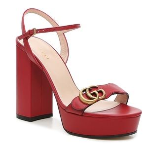 Gucci marmont platform heels